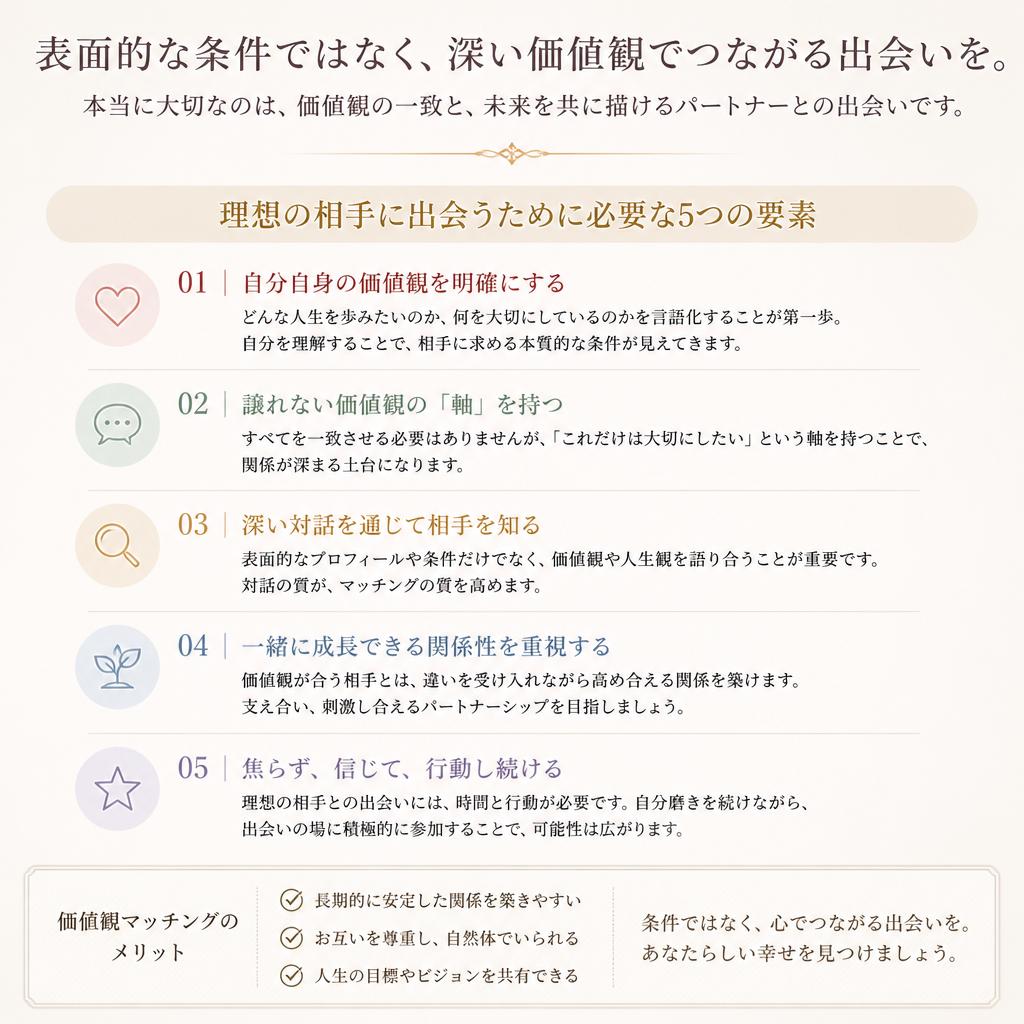 年収だけではない、価値観を重視したマッチング