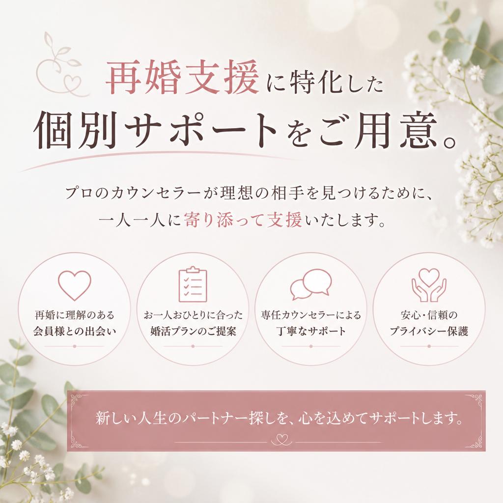 充実した再婚支援サポート