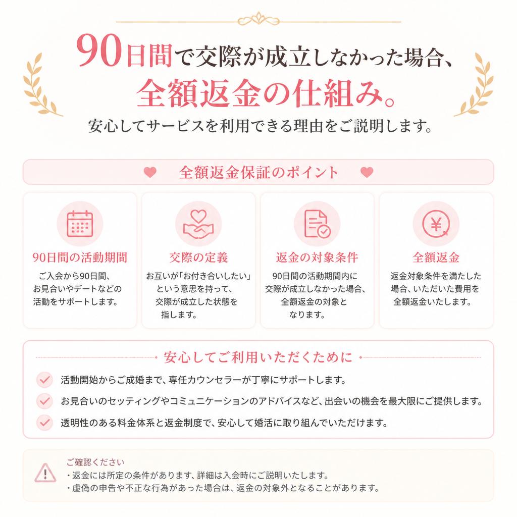 安心の全額返金保証
