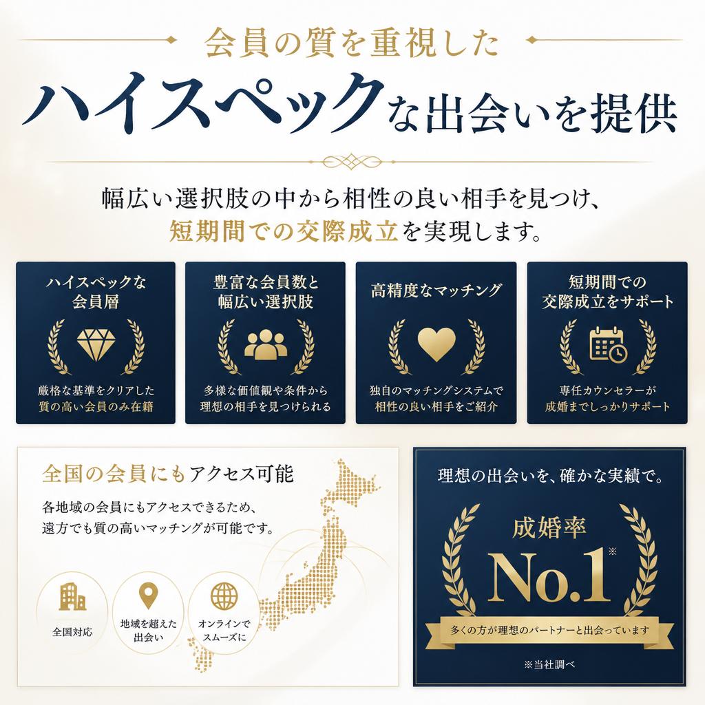 ダイレクトに出会うためのハイスペック紹介