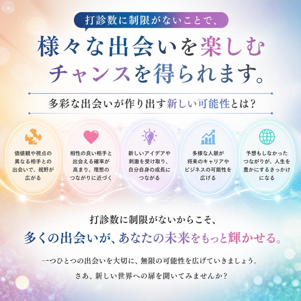打診数無制限のメリット