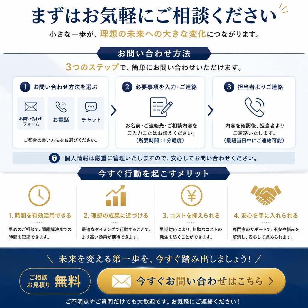 今すぐ行動を！新しい人生への第一歩